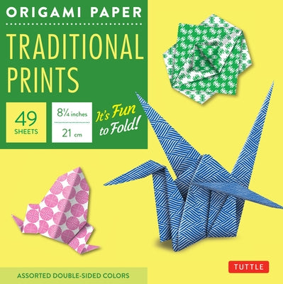 Origami Paper - Traditional Prints - 8 1/4 - 49 Sheets: Tuttle Origami Paper: Large Origami Sheets Printed with 6 Different Patterns: Instructions for by Tuttle Publishing