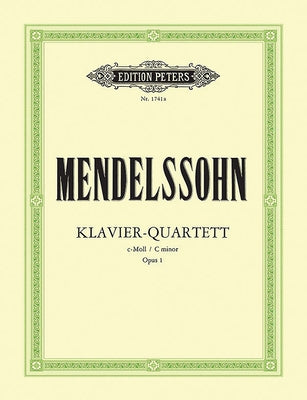 Piano Quartet No. 1 in C Minor Op. 1 (Set of Parts) by Mendelssohn, Felix