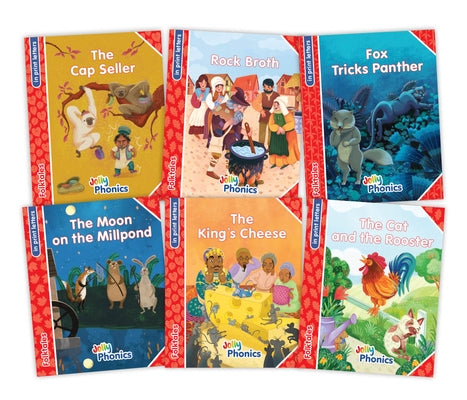 Jolly Phonics Folktales Red Readers (Level 1) Complete Set (1-6): In Print Letters (American English Edition) by Guille-Marrett, Emily