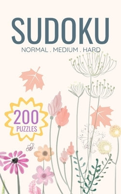 Sudoku: Pretty Pocket Sudoku Puzzle Book 200 Puzzles Travel-Friendly Normal Medium Hard Levels by Cat, Cosmo