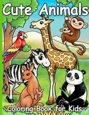 Cute Animals coloring book for kids: Preschool Coloring Book by Ouassim, Mouzazi