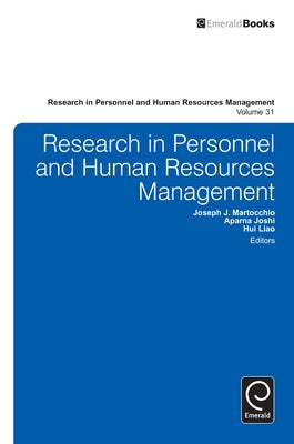 Research in Personnel and Human Resources Management by Martocchio, Joseph J.