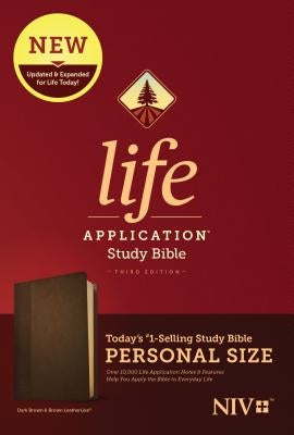 NIV Life Application Study Bible, Third Edition, Personal Size (Leatherlike, Dark Brown/Brown) by Tyndale