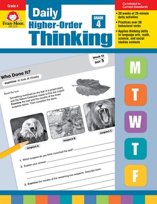 Daily Higher-Order Thinking, Grade 4 Teacher Edition by Evan-Moor Corporation