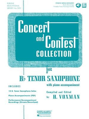 Concert and Contest Collection for BB Tenor Saxophone: Solo Book with Online Media by Voxman, H.