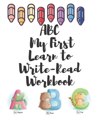 ABC My First Learn to Write-Read Workbook: An Activity Book for Toddlers and Preschool Kids to Learn the English Alphabet Letters from A to z, books f by Edditionri, Navy Floral