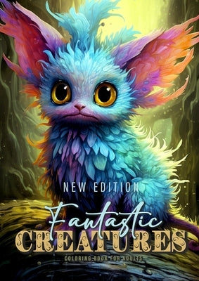 Fantastic Creatures Coloring Book for Adults New Edition: cute Creatures Coloring Book Grayscale cute Monsters Coloring Book for Adults Fantasy Beasts by Publishing, Monsoon