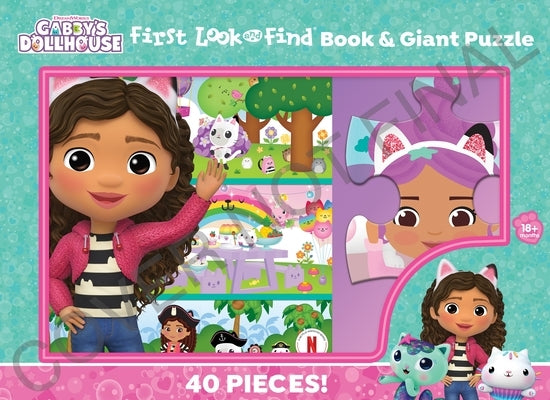 DreamWorks Gabby's Dollhouse: First Look and Find Book & Giant Puzzle by Pi Kids