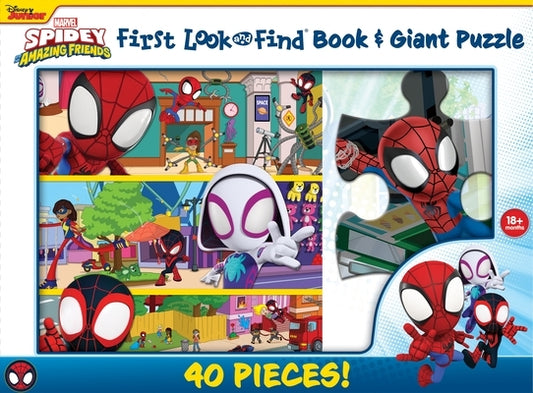 Disney Junior Marvel Spidey and His Amazing Friends: First Look and Find Book & Giant Puzzle by Pi Kids