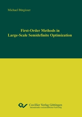 First-Order Methods in Large-Scale Semidenite Optimization by Bürgisser, Michael