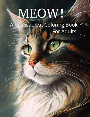 Meow!: A Realistic Cat Coloring Book for Adults by Robinson, L.