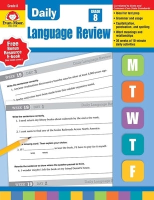 Daily Language Review, Grade 8 Teacher Edition by Evan-Moor Corporation