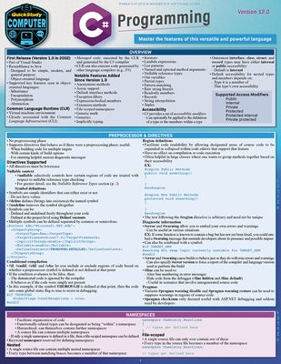 C# Programming: A Quickstudy Laminated Reference Guide by Gleaves, Hugh