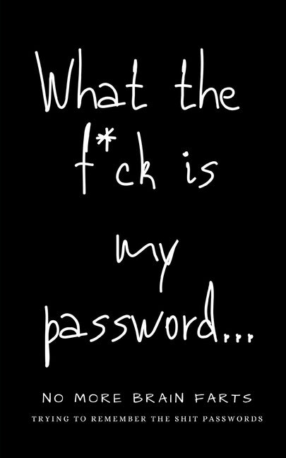 What The F*ck Is My Password: No More Brain Farts Trying to Remember the Shit Passwords by Day, Kelly