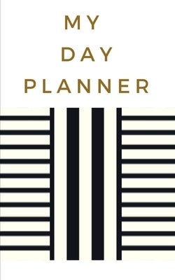 My Day Planner - Planning My Day - Gold Black Strips Cover by Toqeph