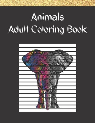 Animals, Adult Coloring Book: Mandalas, Stress Relieving Animal Designs by Art, Kawater