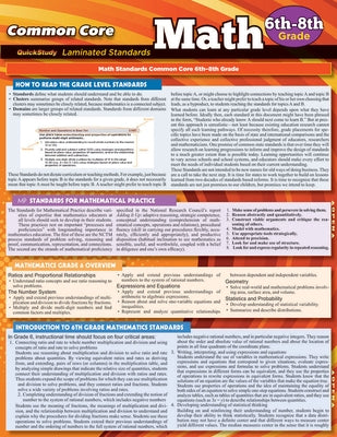 Ccss: Math 6th to 8th Grade by Barcharts Inc