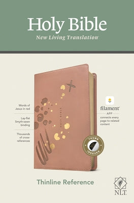 NLT Thinline Reference Bible, Filament Enabled Edition (Red Letter, Leatherlike, Pink, Indexed) by Tyndale