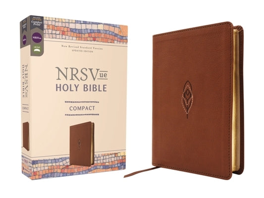 Nrsvue, Holy Bible, Compact, Leathersoft, Brown, Comfort Print by Zondervan