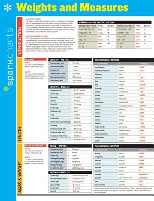 Weights and Measures Sparkcharts: Volume 74 by Sparknotes