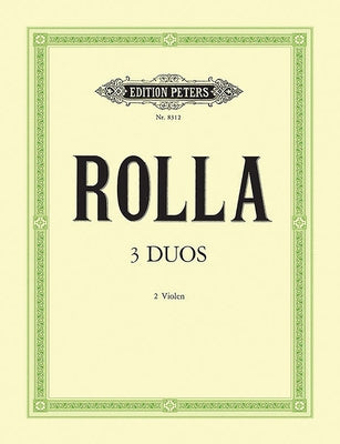 3 Duos for Two Violins by Rolla, Alessandro