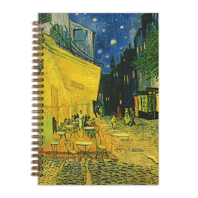 Van Gogh Terrace at Night 7 X 10 Wire-O Journal by Galison