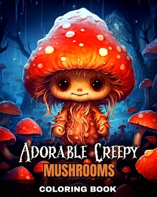 Adorable Creepy Mushrooms Coloring Book: Spooky and Cute Mushroom Coloring Pages for Adults, Teens and Kids by Peay, Regina