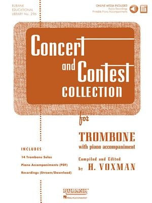 Concert and Contest Collection for Trombone: Solo Book with Online Media by Voxman, H.