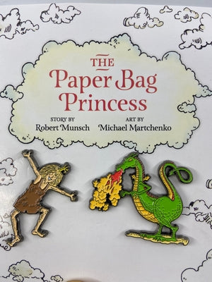 The Paper Bag Princess Pin 2-Pack by Martchenko, Michael