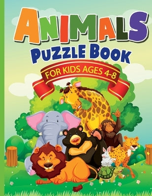 Animals Puzzle Book for Kids Ages 4-8: Fun, Quick & Easy Solution for Boredom for Boys & Girls. 70 + Pages Activity Book that includes Drawing, Colour by Jones, Hackney And