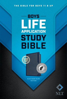 NLT Boys Life Application Study Bible, Tutone (Leatherlike, Blue/Neon/Glow, Indexed) by Tyndale