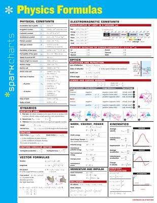 Physics Formulas Sparkcharts: Volume 53 by Sparknotes