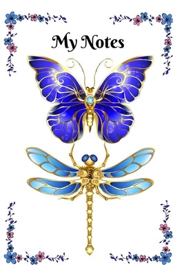 Blue and Gold Butterfly and Dragonfly Notebook by Voland, Melanie