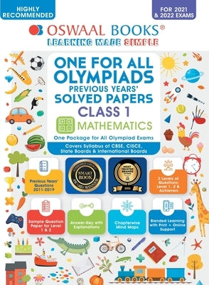 Oswaal One for All Olympiad Previous Years Solved Papers, Class-1 Mathematics Book (For 2021-22 Exam) by Oswaal Editorial Board