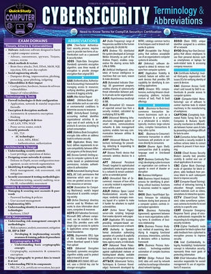 Cybersecurity Terminology & Abbreviations- Comptia Security Certification: A Quickstudy Laminated Reference Guide by Antoniou, George