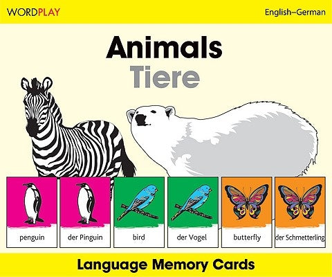 Wordplay Language Memory Cards-Animals (English-German) by Milet Publishing