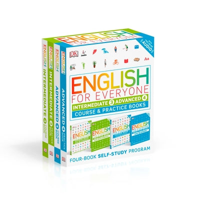 English for Everyone: Intermediate and Advanced Box Set: Course and Practice Booksâ "Four-Book Self-Study Program by DK