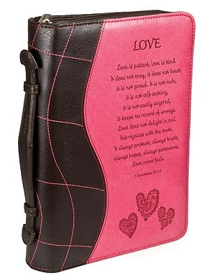 1 Corinthians 13: 4-8 - Pink by Christian Art Gifts