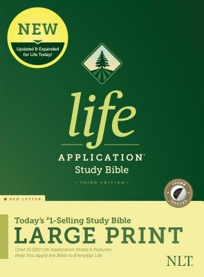 NLT Life Application Study Bible, Third Edition, Large Print (Red Letter, Hardcover, Indexed) by Tyndale