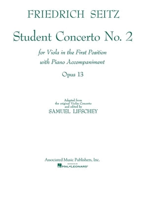 Student Concerto No. 2: Viola and Piano by Seitz, Friedrich