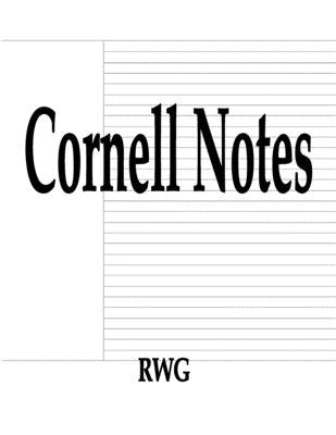 Cornell Notes: 100 Pages 8.5" X 11" by Rwg