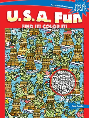 Spark U.S.A. Fun Find It! Color It! by Zourelias, Diana