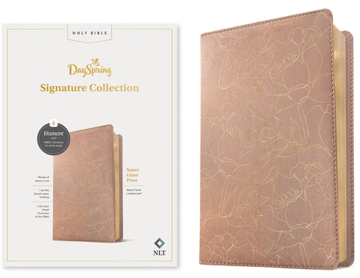 NLT Super Giant Print Bible, Filament Enabled Edition (Red Letter, Leatherlike, Blush Floral): Dayspring Signature Collection by Tyndale