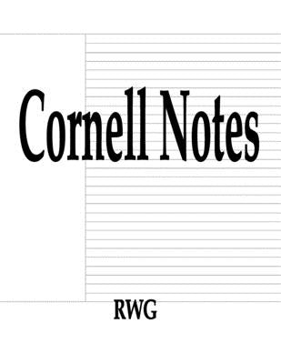 Cornell Notes: 150 Pages 8.5" X 11" by Rwg