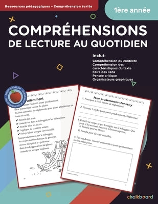 Canadian French Daily Reading Comprehension Grade 1 by Turnbull, Demetra