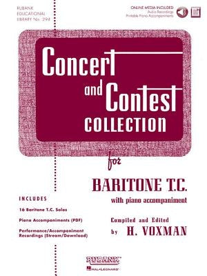 Concert and Contest Collection for Baritone T.C.: Solo Book with Online Media by Voxman, H.