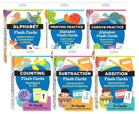 Literacy and Math Flash Cards 6-Deck Set by Teacher Created Materials