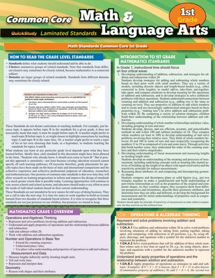 Ccss: Math & Language Arts - 1stgrade by Barcharts Inc