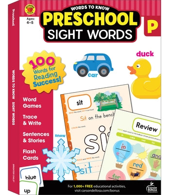 Words to Know Sight Words, Grade Preschool by Brighter Child