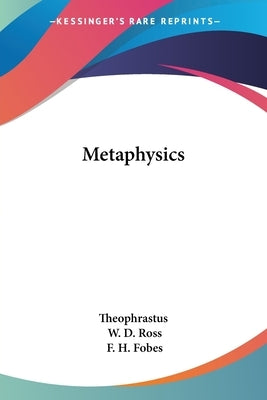 Metaphysics by Theophrastus